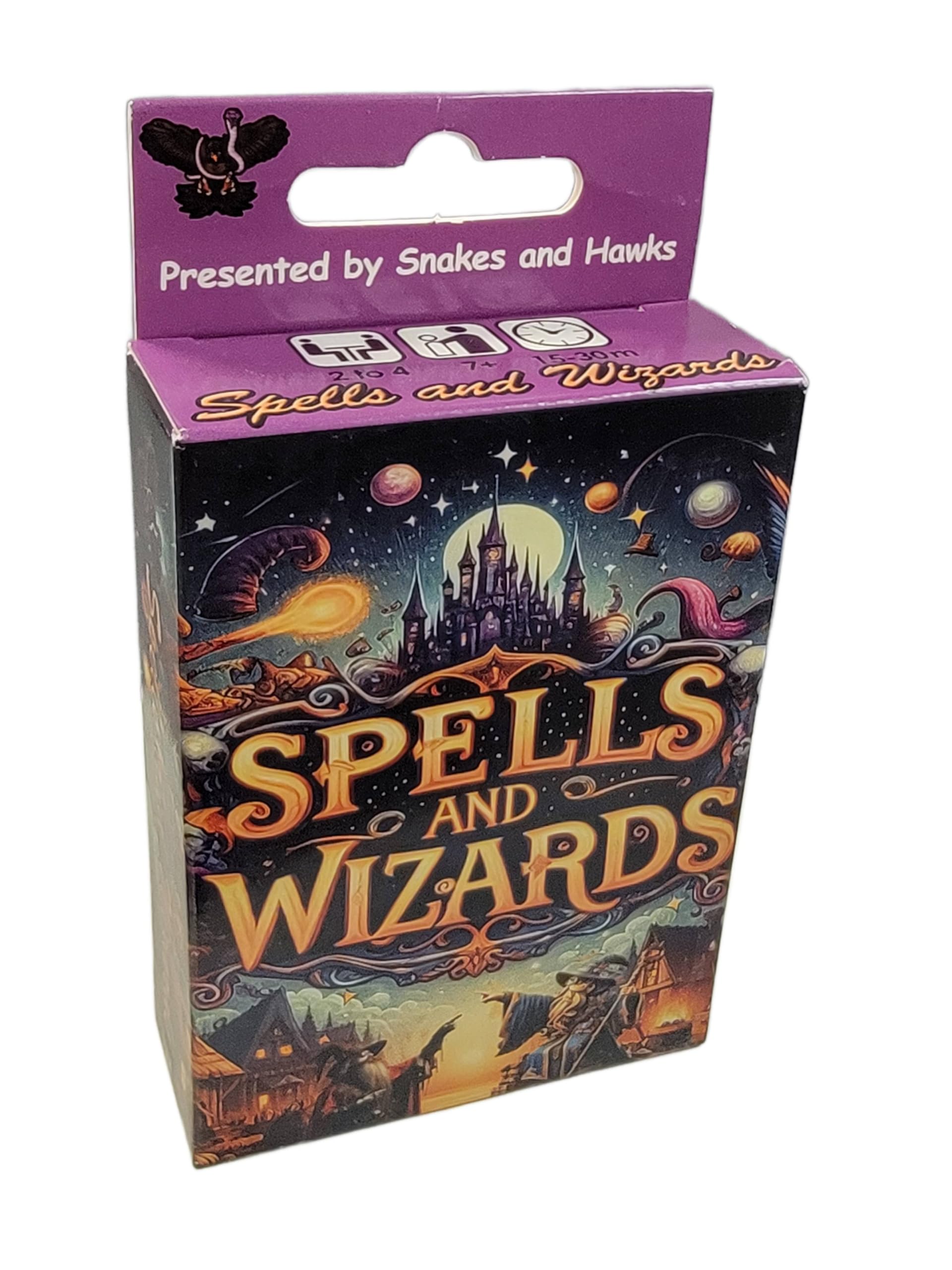 Spells and Wizards Card Game, 2-6 Player Trick Taking Card Game for Family