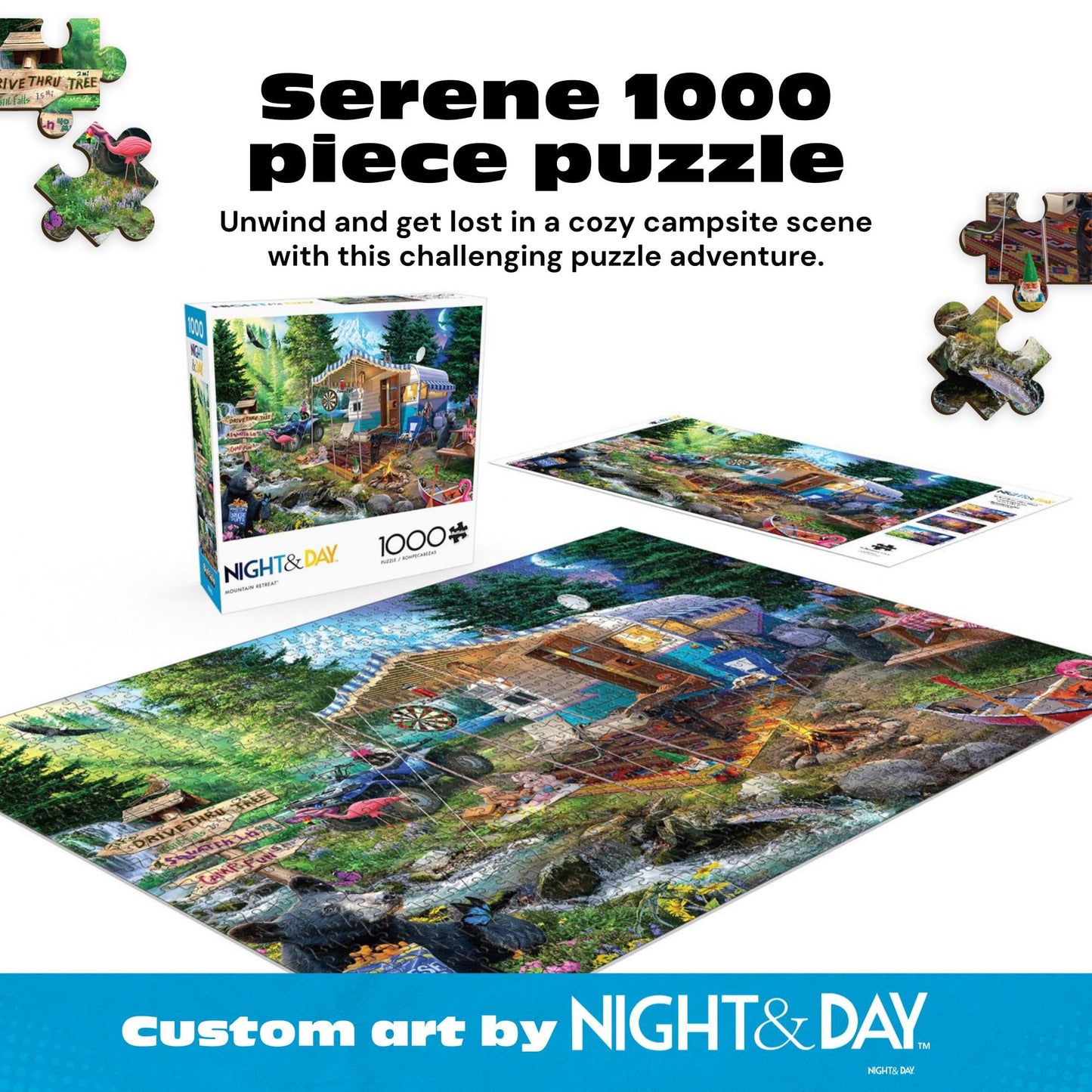 Buffalo Games - Mountain Retreat - 1000 Piece Jigsaw Puzzle for Adults