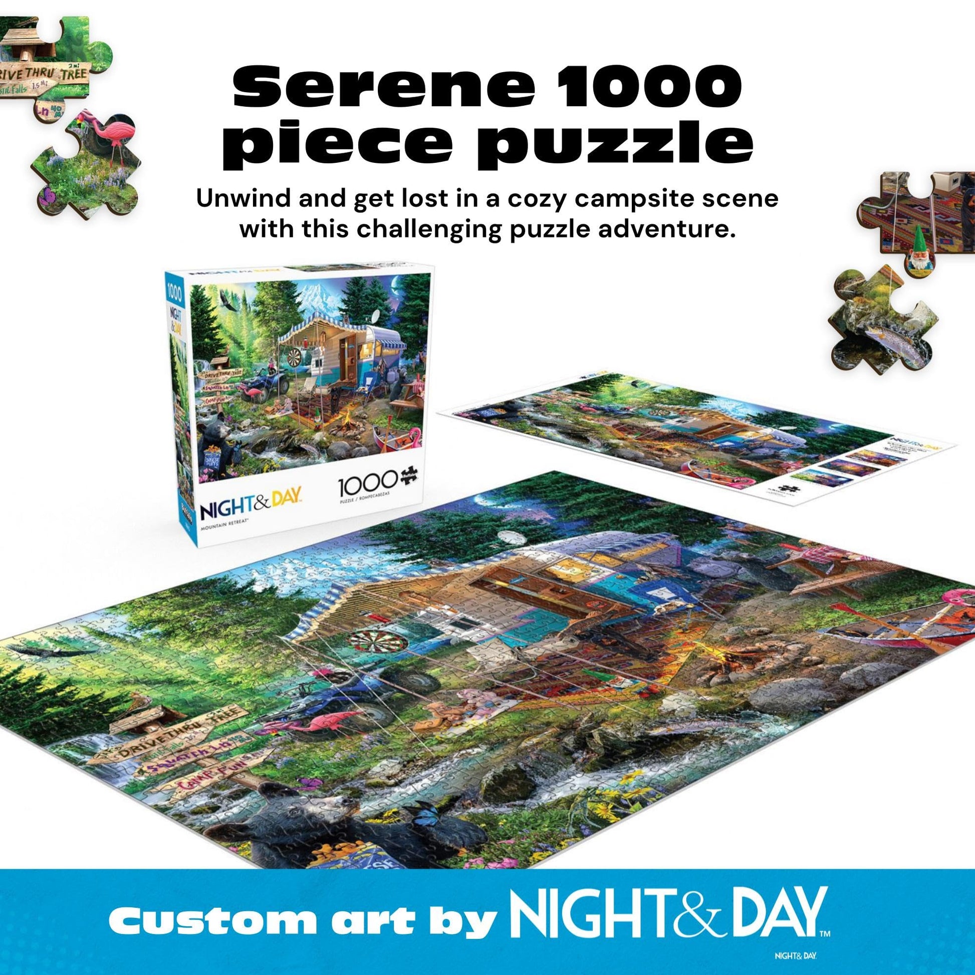 Buffalo Games - Mountain Retreat - 1000 Piece Jigsaw Puzzle for Adults