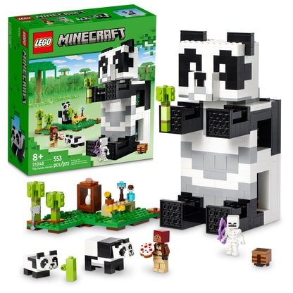 LEGO Minecraft The Panda Haven, Movable Toy House with Baby Pandas Animal Figures, Gaming Toys for Kids, Gift Idea for Boys and Girls Ages 8 Plus,