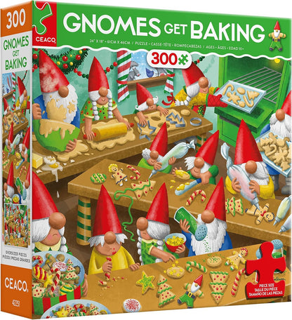 Ceaco - Holiday - Gnomes Get Baking - 300 Piece Jigsaw Puzzle