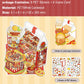 ZSYTZL 4 Sheets 3D DIY Stickers Scene, Cute Miniature Global Food Sticker Waterproof Quiet Book with Tweezers Decorating Phones Handbooks Bottle