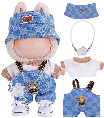 4pcs Handcrafted Doll Clothes Set for 15cm/17cm Dolls (No Doll, No Shoes), Cute and Premium Outfits Accessories, Stylish Clothes for Boys Girls