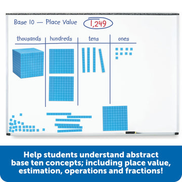 Learning Resources Giant Magnetic Base Ten - Math Manipulatives, Teacher Supplies, Back to School, Counting Cubes for Kids, 131 Piece Set
