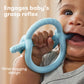 Frida Baby Get-A-Grip BabyTeether for Teething Relief | 100% Food-Grade Silicone Teething Toys for Baby 0-6, 12, 18 Months Infant, BPA-Free, PVC-Free