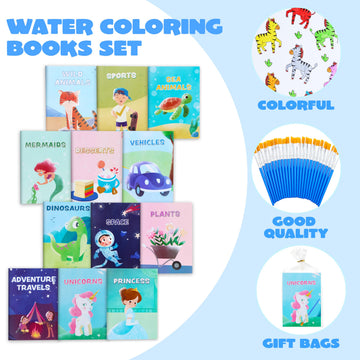 JOYIN 24 Set Water Coloring Books for Kids Party Favors, Mini Bulk Coloring Books for Kids Ages 4-8, Kindergarten Graduation Gifts for Class, Children