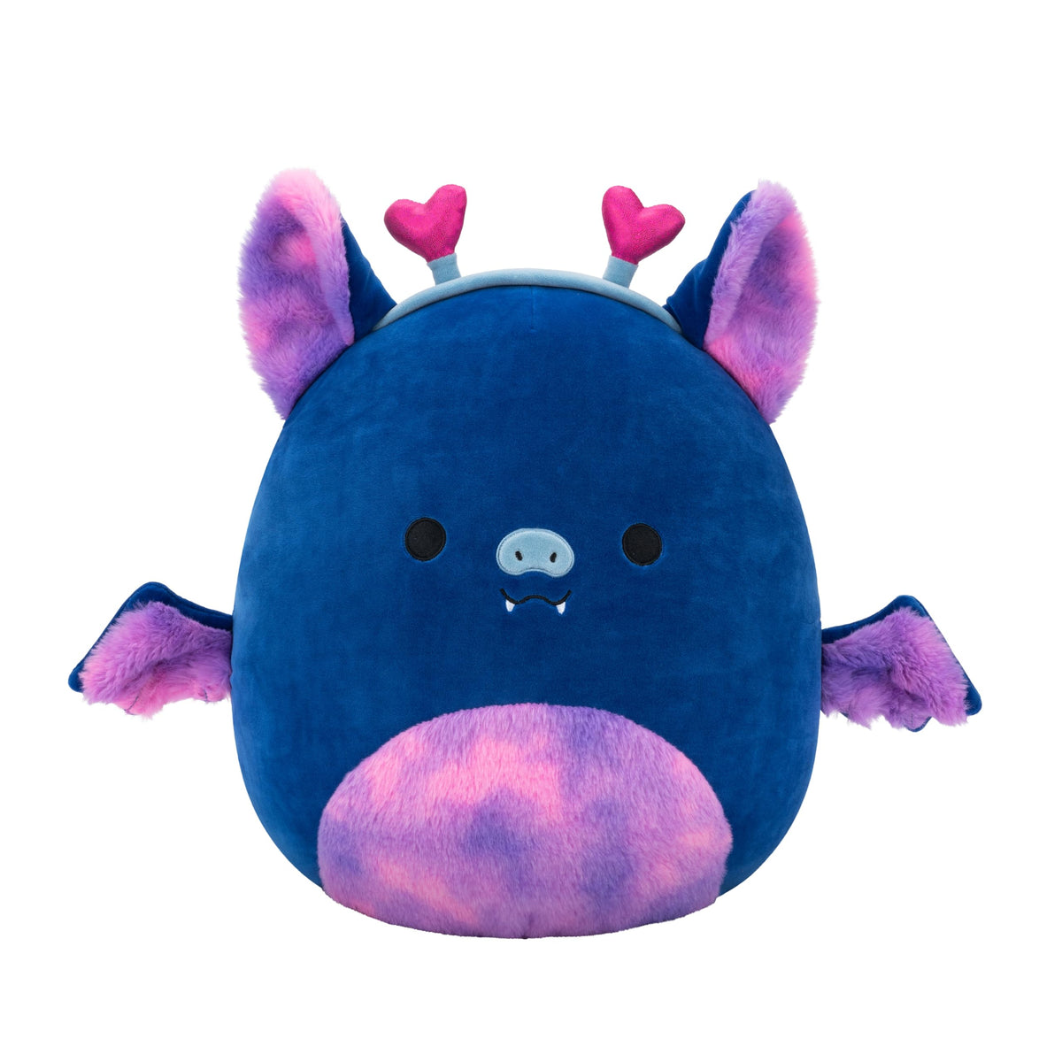 Squishmallows Original 14in Milan the Navy Blue Fruit Bat with Heart Headband - Official Jazwares Plush (Large)