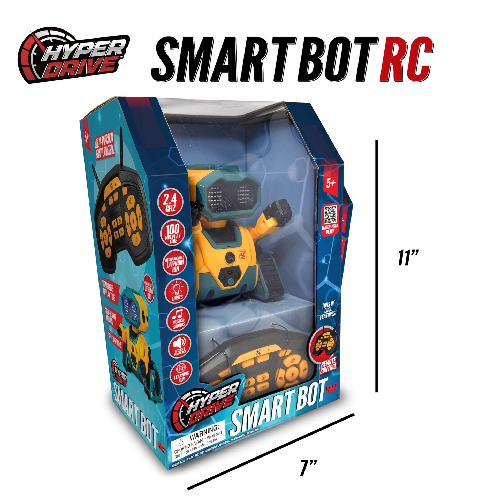Hyper Drive Smart-Bot Coding Robot Kit for Kids - STEM Robotics Toy with Easy Programming for Beginners - Build, Code & Play Educational Robot