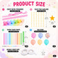 Baudane 542 Pcs Pastel Party Decorations 492 ft Crepe Paper Streamers, 500 Sheets Paper Chains Strips, 79.2ft Gold Star Garlands with 30 Balloons
