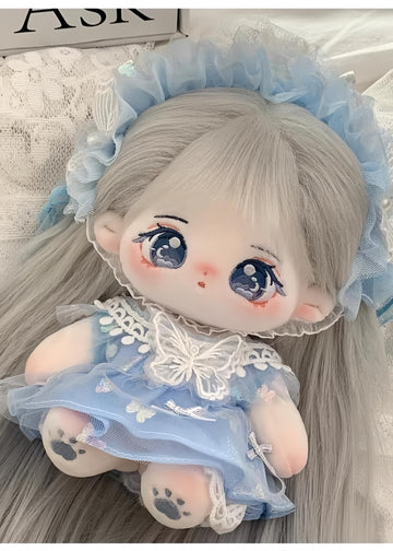 QGYDYH 20cm Plush Doll Toy. Anime Cotton Dolls with Skeleton, Soft Stuffed Dress Up Doll Birthday Gift (e)