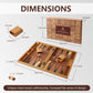 Wood Backgammon Set for Adults - 17 Inch Classic Strategy Board Game Case - Premium Folding Backgammon Set with Wooden Playing Pieces, Dices