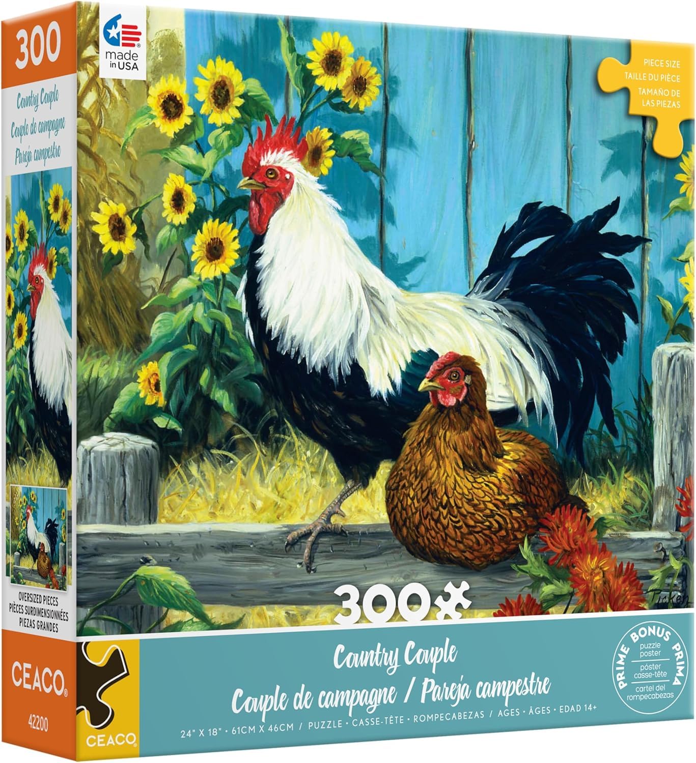 Ceaco - Country Couple - 300 Large Piece Jigsaw Puzzle for Adults