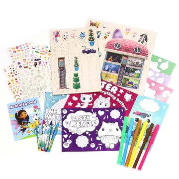 Tara Toys Gabby's Dollhouse Deluxe Activity Set Multi-Piece Art & Craft Kit for Kids with Stickers, Coloring Sheets, and More Great Gift for Girls