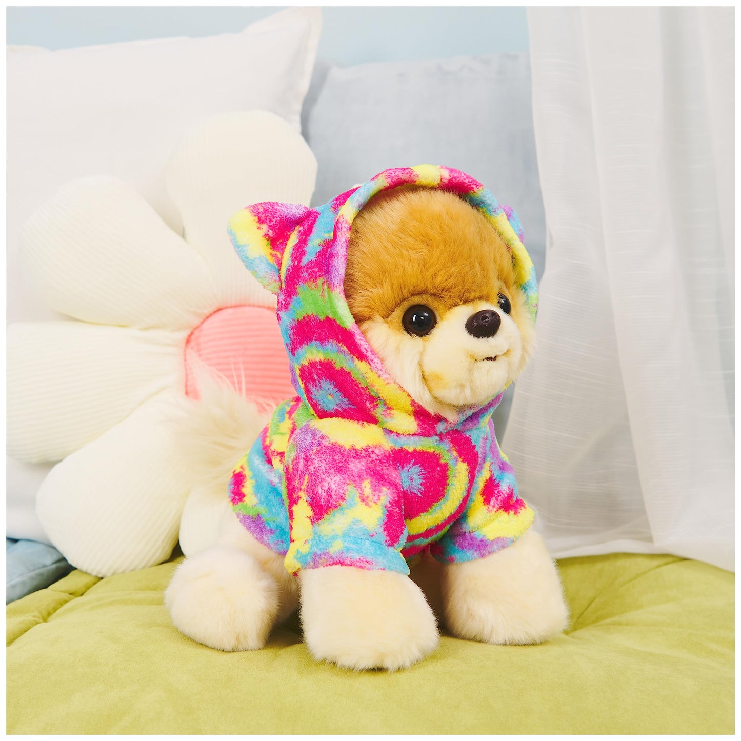 GUND Boo, The World’s Cutest Dog with Rainbow Hoodie Plush Pomeranian Stuffed Animal for Ages 1 and Up, 9”