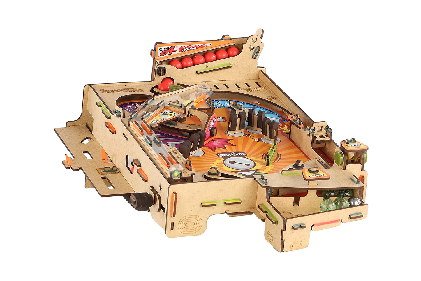 Smartivity Pinball Machine Wooden Model Engineering STEM Learning Toy for Kids Ages 8 and Up
