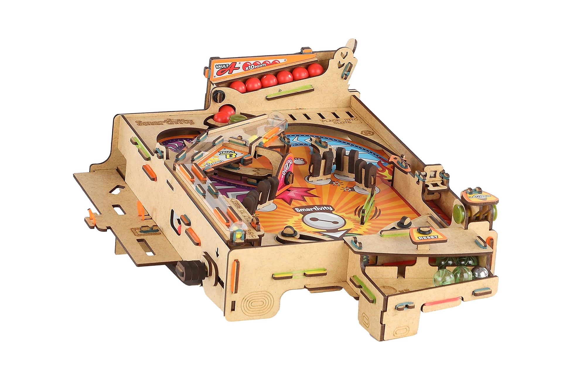 Smartivity Pinball Machine Wooden Model Engineering STEM Learning Toy for Kids Ages 8 and Up