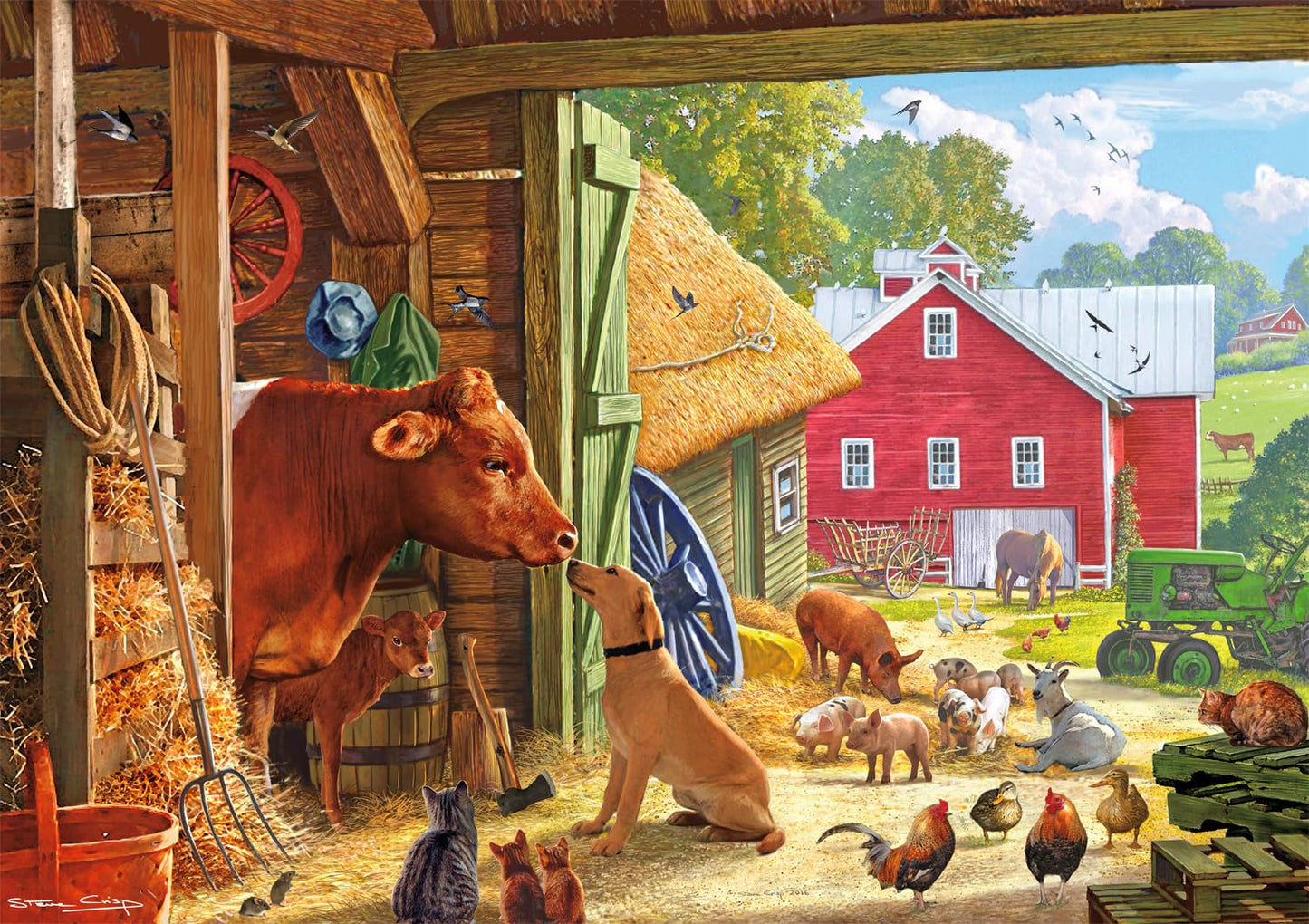 Buffalo Games - Farm Scenic - 500 Piece Jigsaw Puzzle for Adults