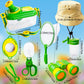 Bug Catcher Kit for Kids,8 Pcs Kids Bug Habitat with Bug Collector Butterfly Net Magnifying Glass Binoculars Tweezer Hats,Outdoor Explorer Kit