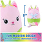 Gabby’s Dollhouse Official Kitty Fairy Squishy Plush Toy, Cat Stuffed Animal, Squishy Toys for Ages 1 & Up, Pink/Green, 8”
