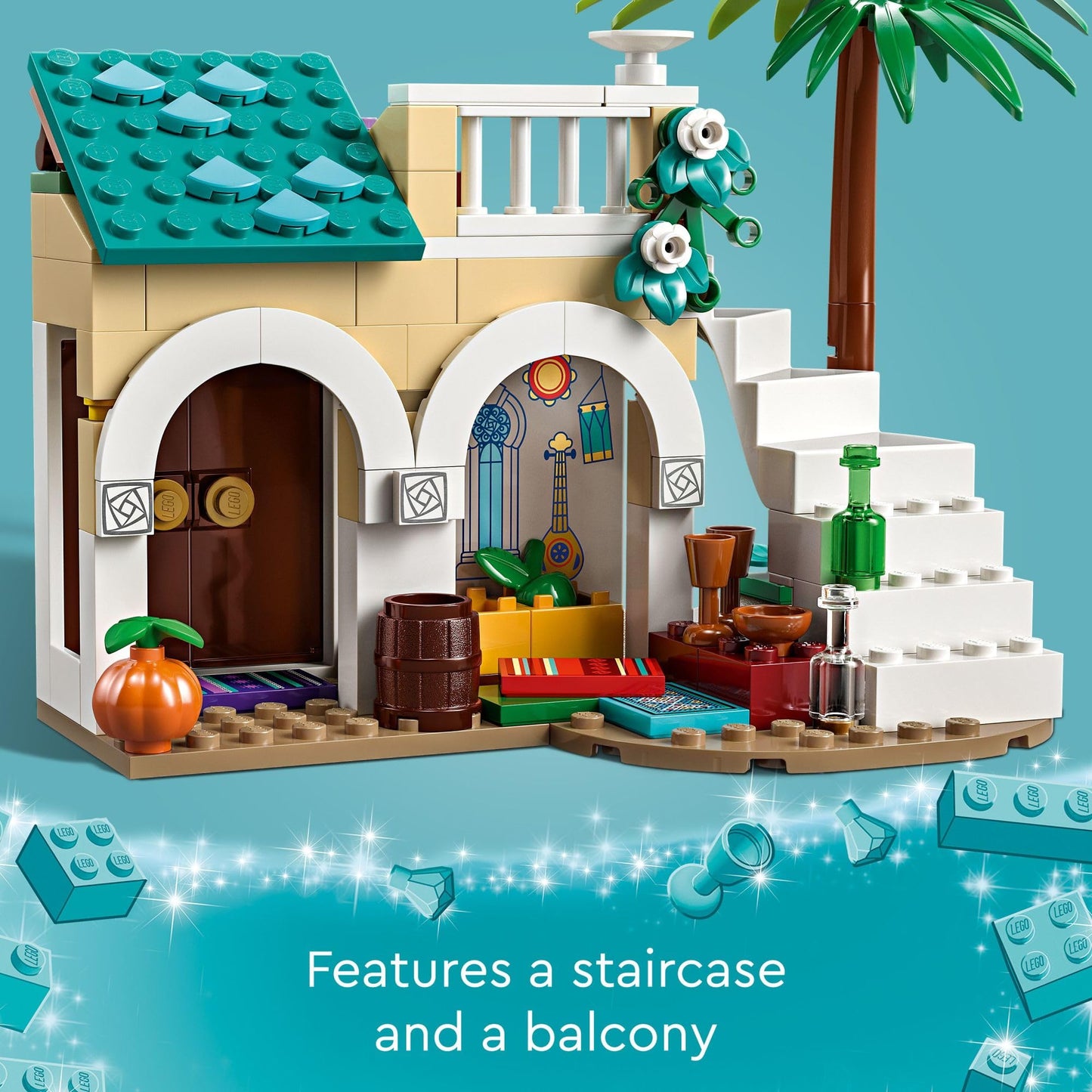 LEGO Disney Wish: Asha in The City of Rosas 43223 Building Toy Set, A Buildable Model from The Disney Movie to Inspire Adventures and Creative Play,
