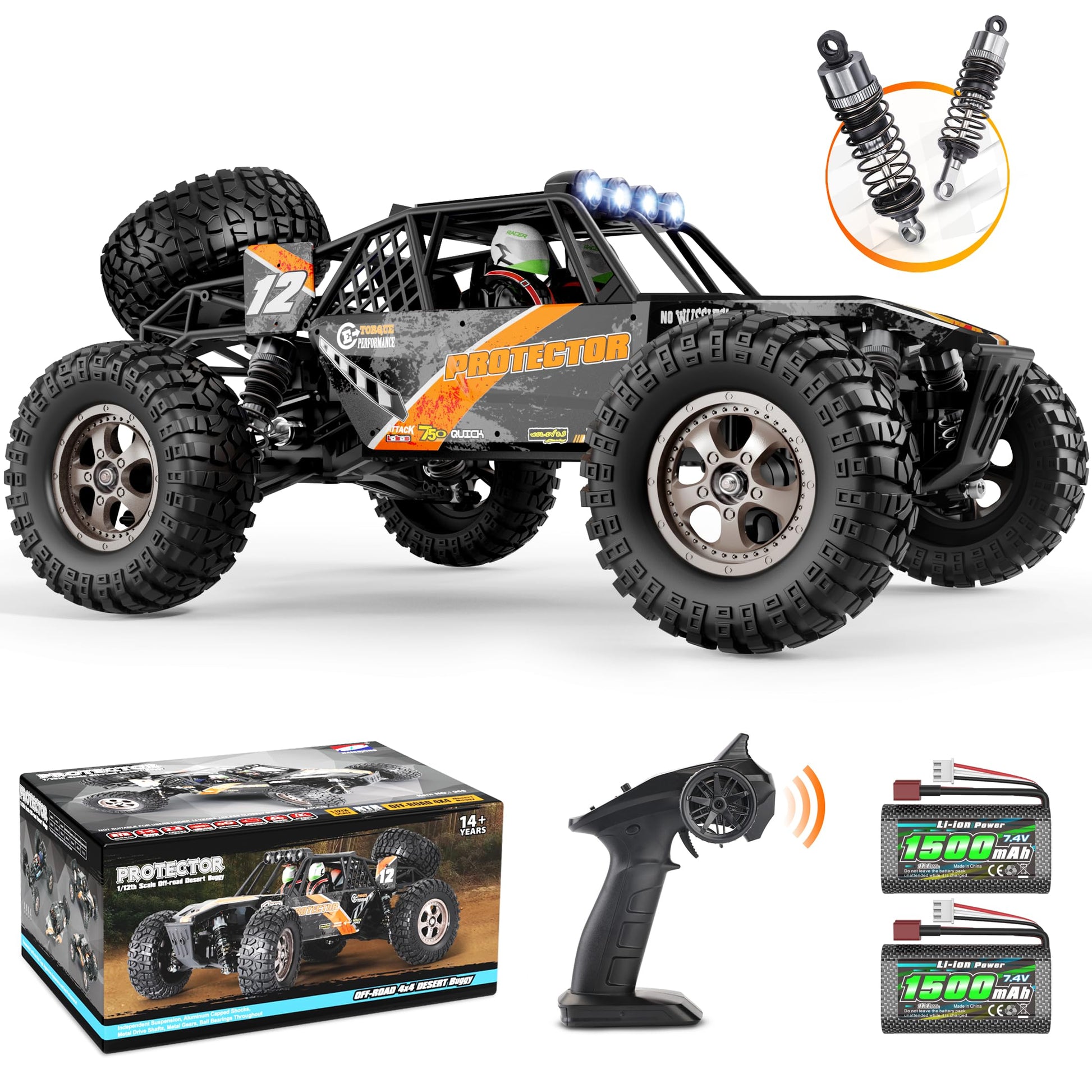 HAIBOXING 905 Protector 1:12 Scale RC Cars, Off-Road RC Buggy Hobby Grade