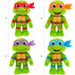 LEGEND TOYS Teenage Mutant Ninja Turtles 8" Basic Plush Stuffed Toy 4-Pack