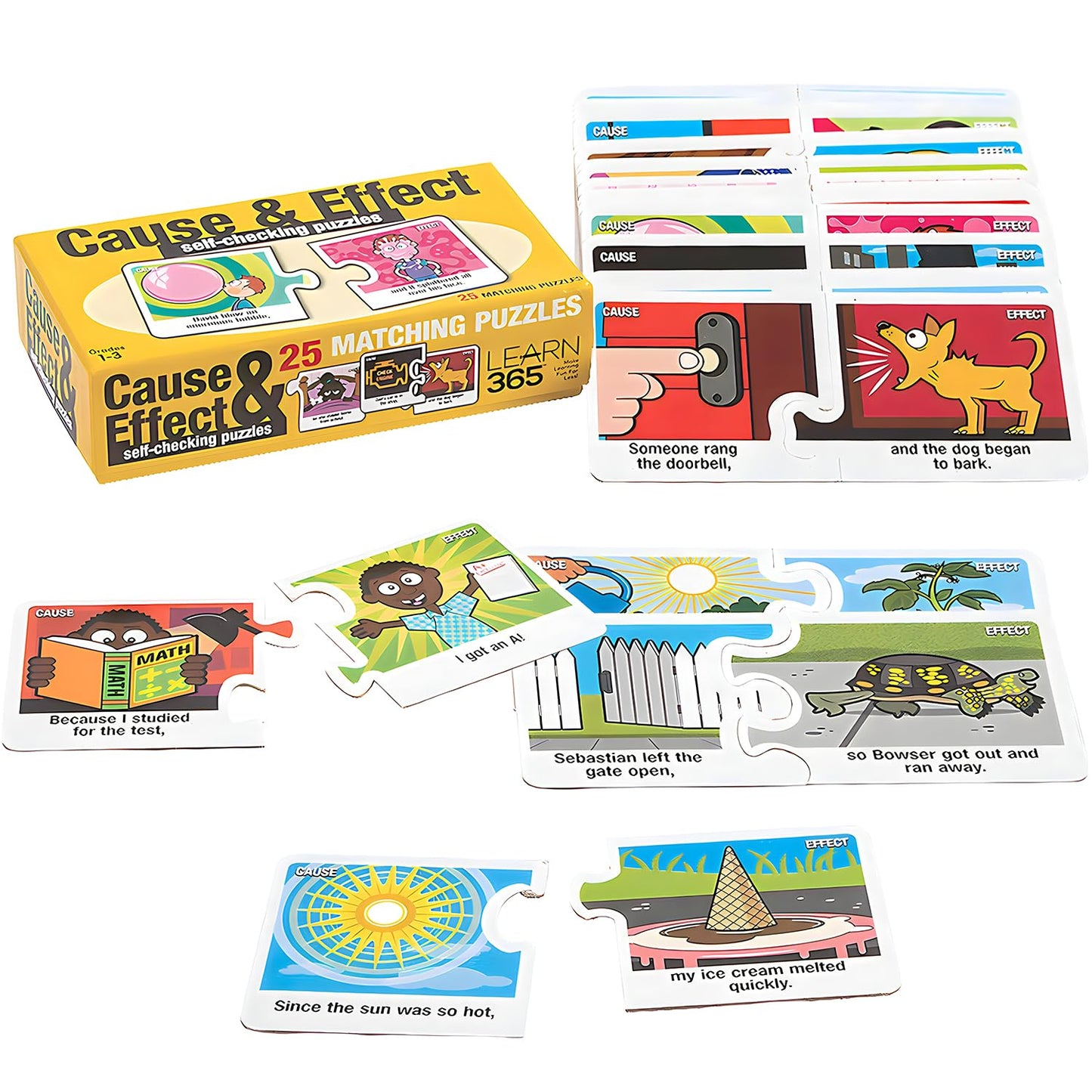 Cause and Effect Matching Game - 50 Pieces - Educational and Learning Activities for Kids
