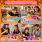 Halloween Sensory Bin Sandbox Set for Kids, Play Sand Art Kit with 2.2 lbs Magical Sand, Sandbox with Sensory Toys, Castle Moulds, for Toddlers, Girls