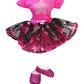American Fashion World 14.5in Doll Sapphire Blonde Hair Blue Eyes Three Outfits and Box Included