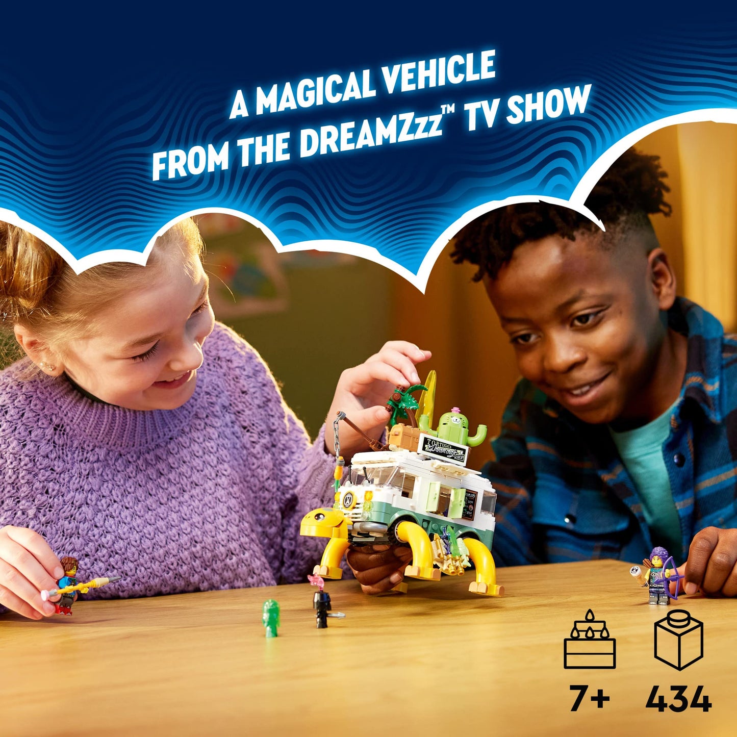 LEGO DREAMZzz Mrs. Castillo’s Turtle Van 71456, 2 in 1 Building Toy and Vehicle Playset with Party Mode or Flying Submarine Mode, Makes a Great Gift