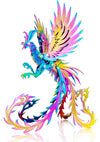 3D Metal Model Kits, Mechanical Undead Bird Seven Colors 3D Metal Puzzle,Steel Mythology Animal Series DIY Brain Teasers Simple 3D Puzzles Home Decor
