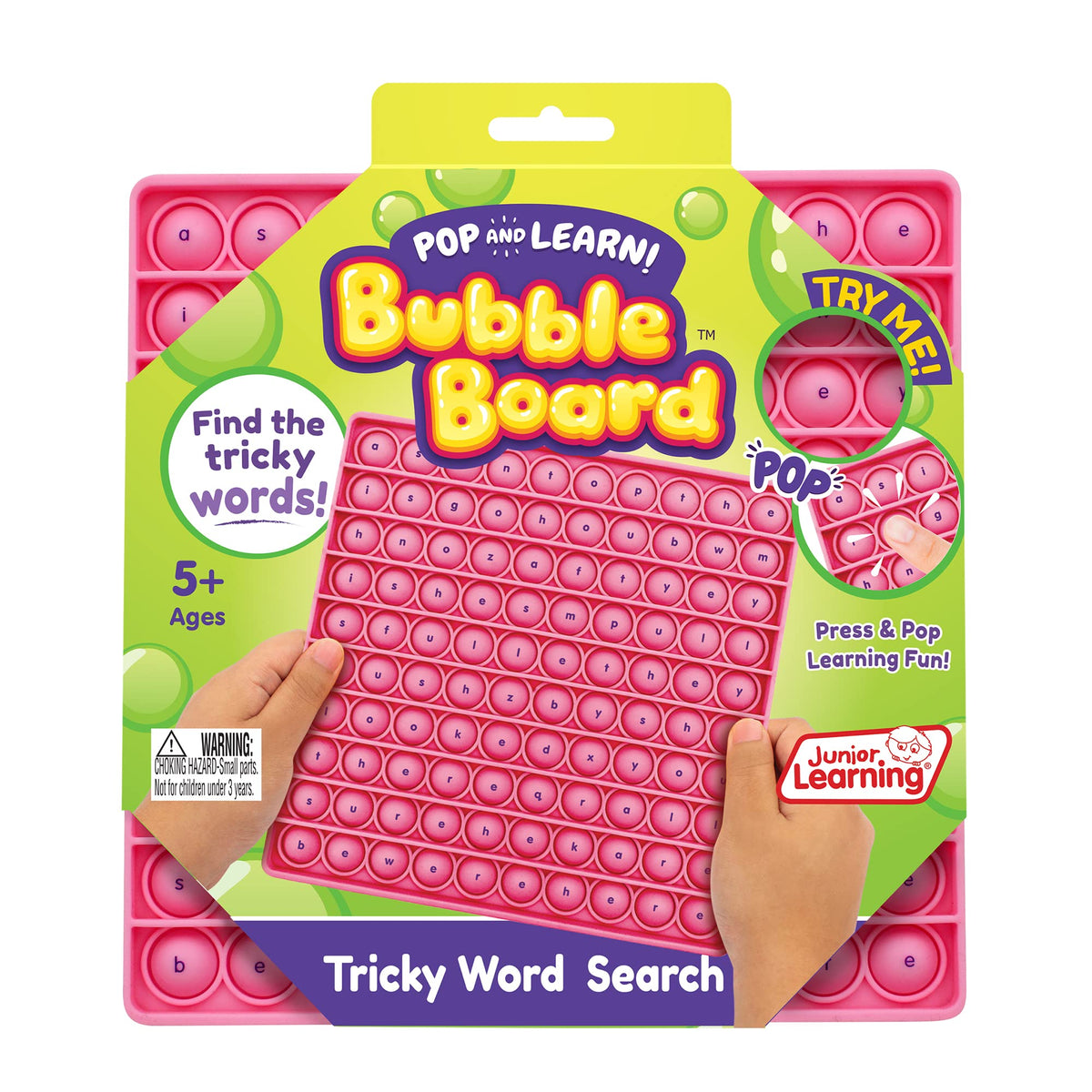 Junior Learning Tricky Word Search Bubble Board, Multicolor (JL683) Medium