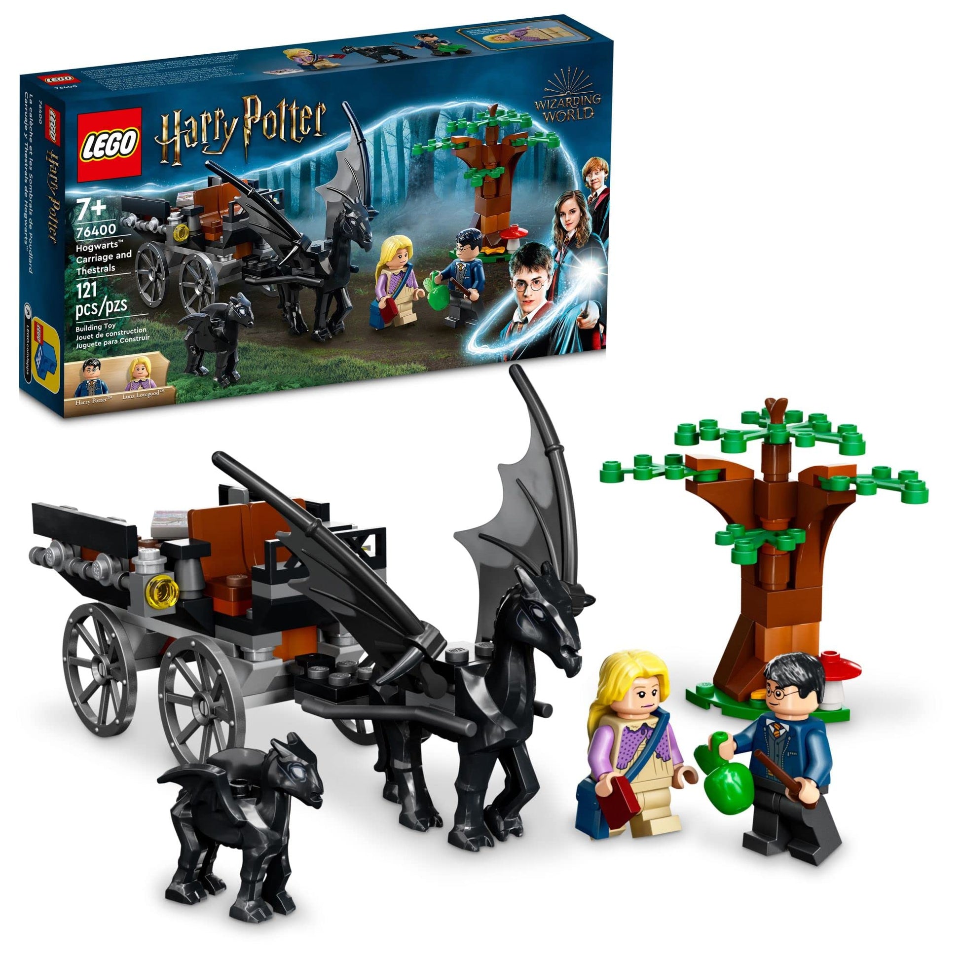 LEGO Harry Potter Hogwarts Carriage & Thestrals Set 76400, Building Toy for Kids 7 Plus Years Old with 2 Winged Horse Figures and Luna Lovegood