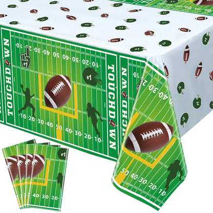 Dvaorc 4 Pack Football Table Covers - 51x86 Inch Football Tablecloths - Birthday Party Theme