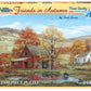 White Mountain 1000 Piece Jigsaw Puzzle Scenic Red Barn, Friends in Autumn