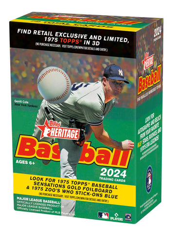 2024 Topps Heritage Baseball Retail Value Box - 8 Packs per Box