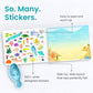 Animals Habitat 500+ Kids Sticker Book by Cupkin Toddler Airplane Travel Activity Coloring and Sticker Book, Road Trip Essentials, 12 Coloring Pages +