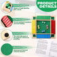 Shut the Box Game, 8.74in 8dice for 1-4 Players Educational Math Game