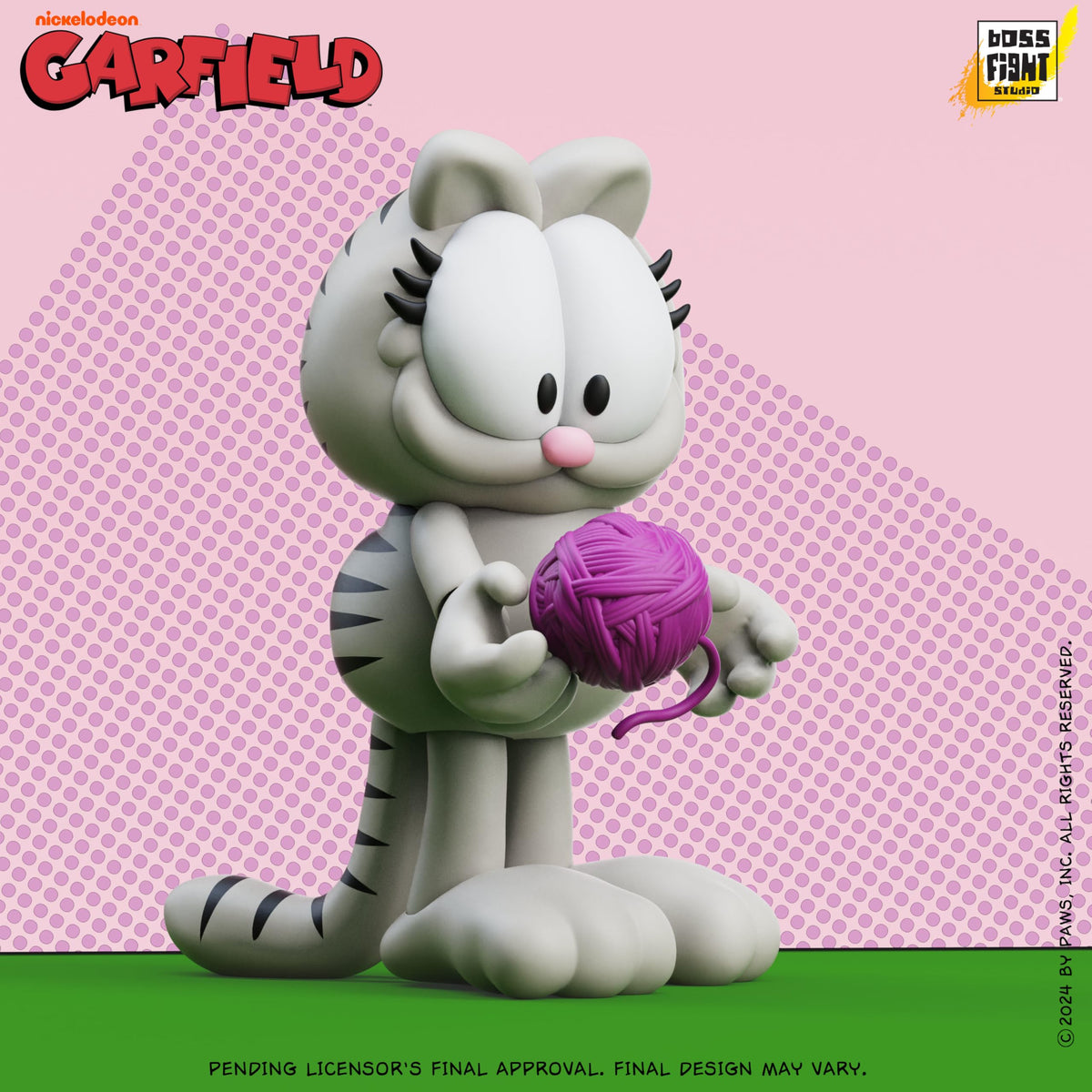 Boss Fight Studio Garfield Nermal the Kitten Action Figure - Highly Articulate Collectible Figurine with Shipping Box and Ball of Yarn Accessories and