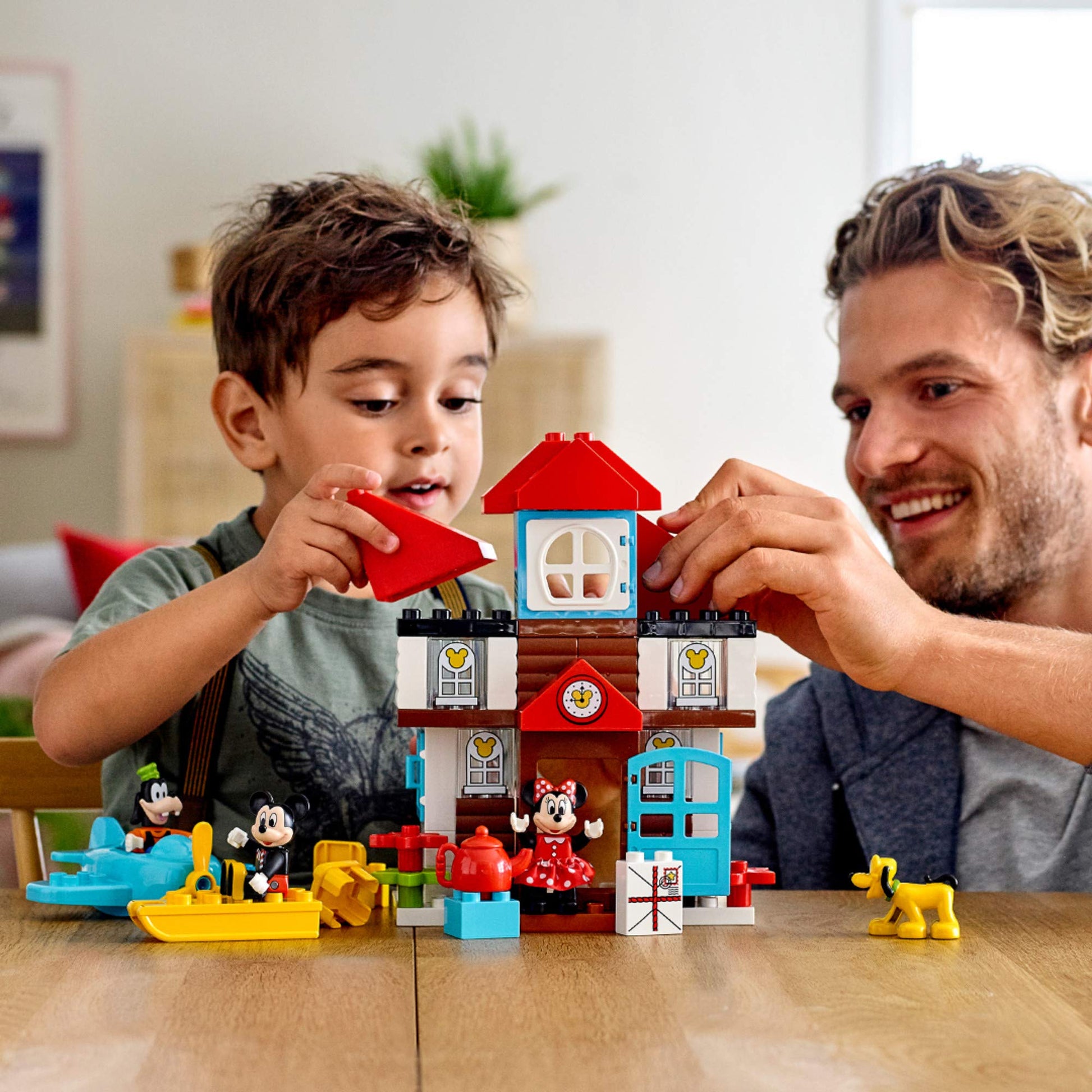 LEGO DUPLO Disney Mickey's Vacation House 10889 Toy House Building Set for Toddlers with Minnie Mouse, Goofy, Pluto and Mickey Mouse Figures (57