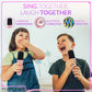 Portable Bluetooth Karaoke Machine for Kids - Karaoke Speaker for Girls with 2 Wireless Microphones, Party Lights, and Voice Effects - Pink Unicorn