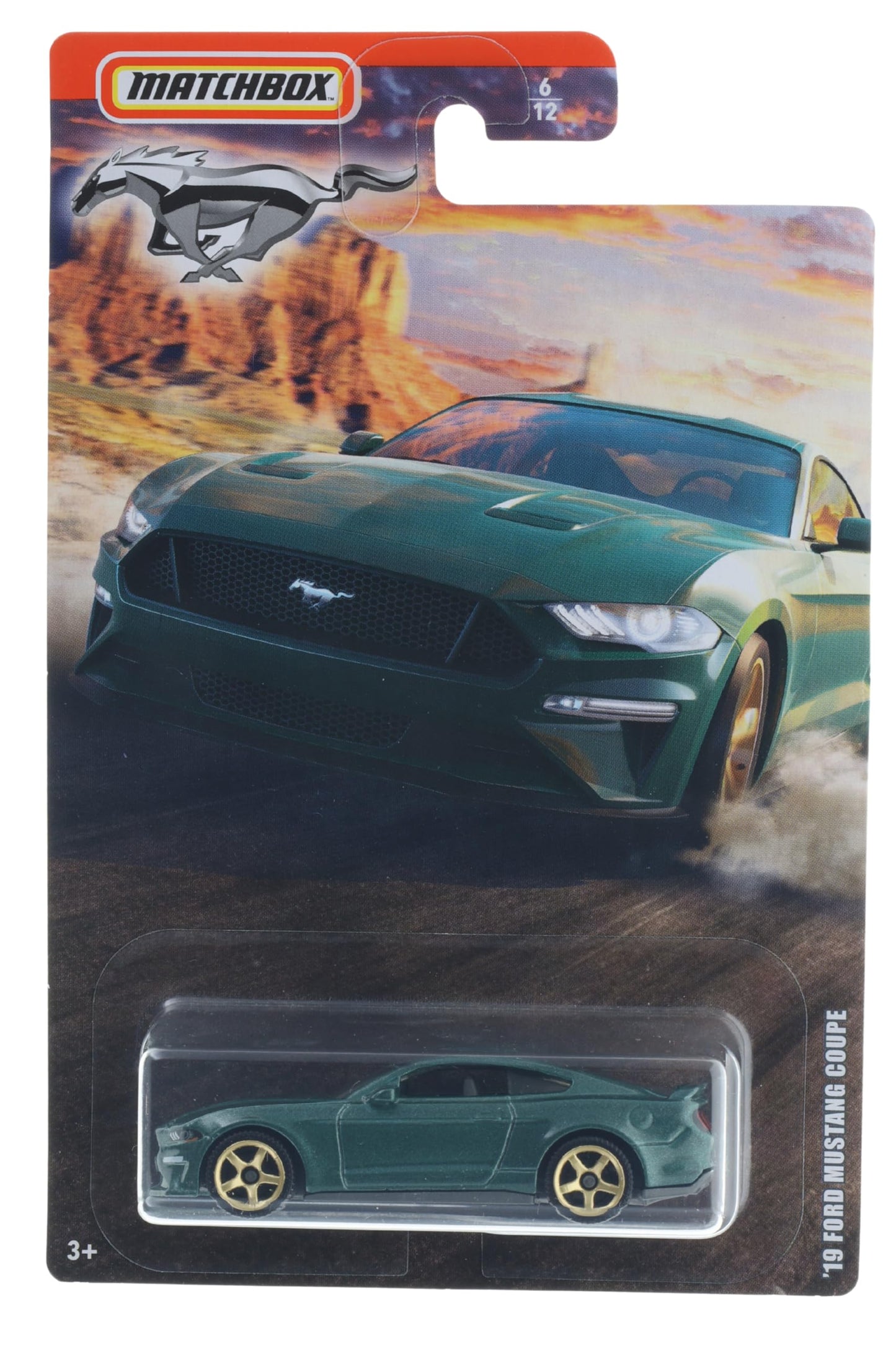 MBX Matchbox '19 Ford Mustang Coupe 6/12, Forest Green