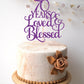 AHAORAY 70 Years Loved Cake Topper - Deep Purple Glitter 70th Birthday Cake Decorating Supplies, Perfect for 70th Anniversary or Birthday Photo Booth