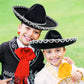 GiftExpress 2 Pack Black Mariachi Sombrero Hat with Silver Trim, Sombrero for Cinco de Mayo, Halloween Costume, Mexican Fiesta Costume