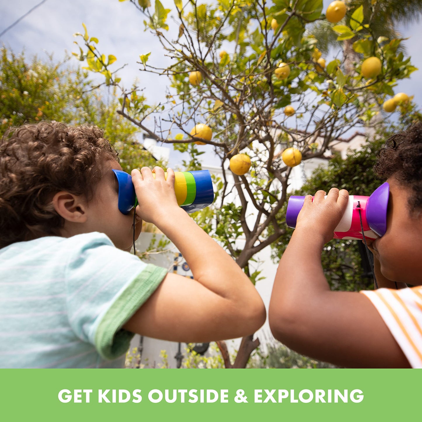Educational Insights GeoSafari Kidnoculars - Toy Binoculars for Kids, Outdoor Toys for Kids Ages 4-8, Toddler Camping and Nature Toys, Lightweight