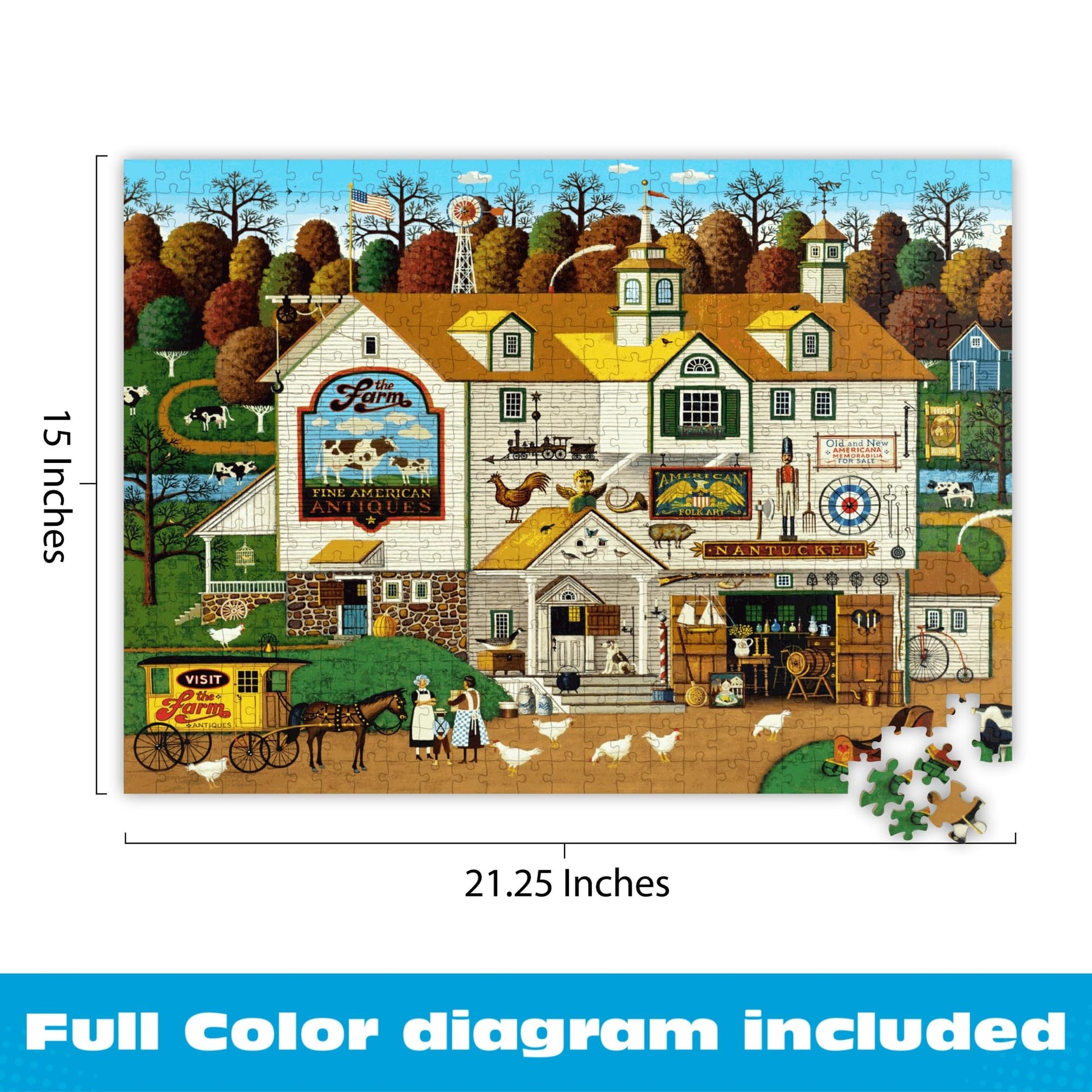 Buffalo Games - Charles Wysocki The Farm - 500 Piece Puzzle for Adults