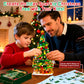 Christmas Tree Building Block Set with Light Kit, Building Toy Compatible with Christmas Sets, Xmas Tree Holiday Decoration for Kids Ages 8-14