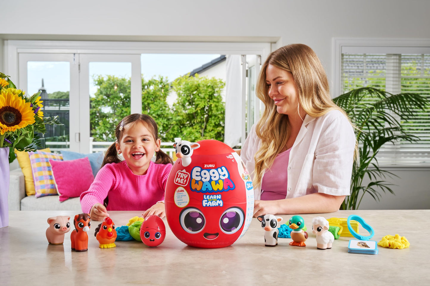 Eggy Wawa Learn on The Farm by ZURU, Pre-K Interactive Baby and Toddler Learning Toy with Music, Education, Motor Function