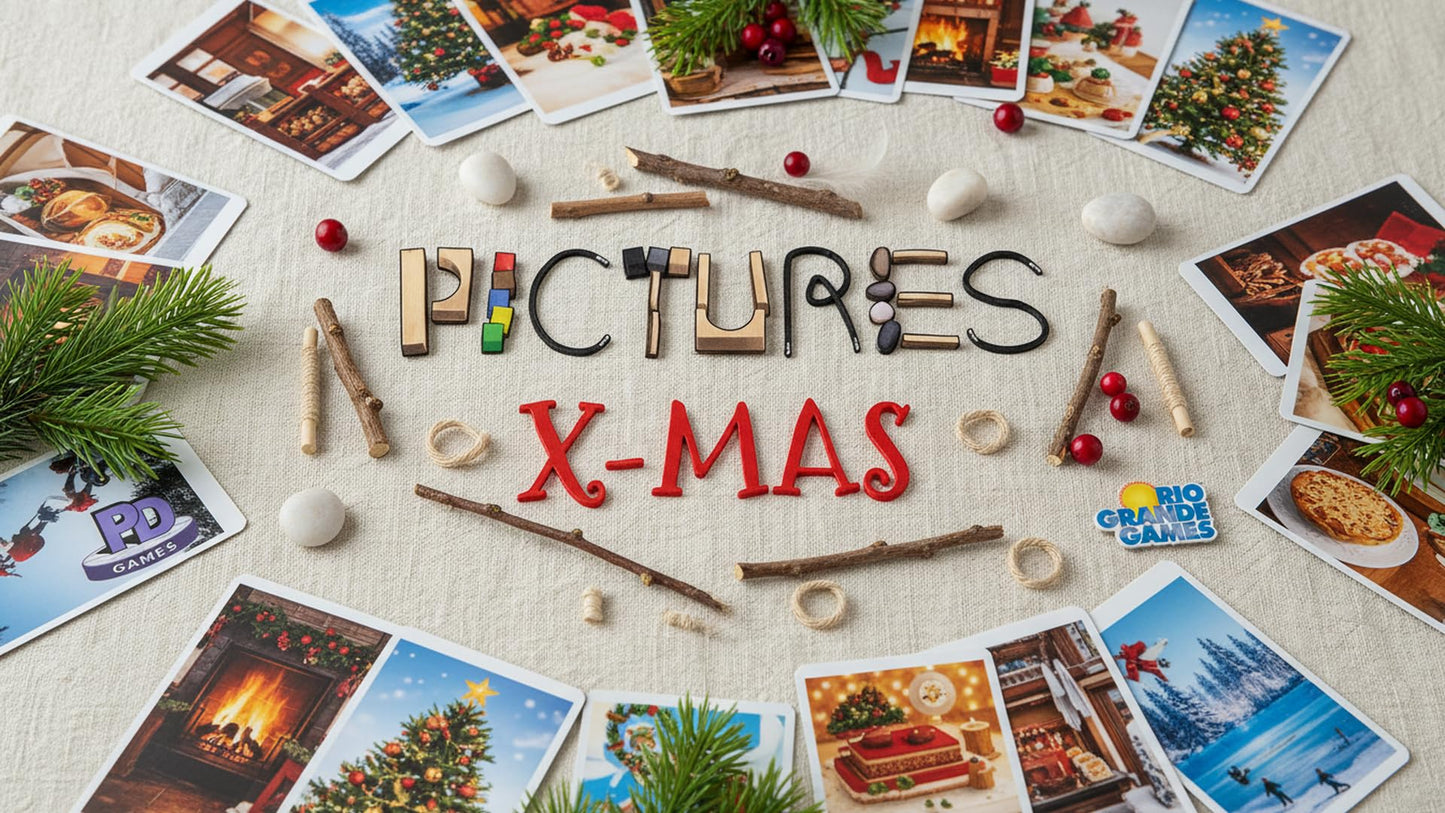 Rio Grande Games Pictures Christmas Expansion Pack, Holiday Party Game for Families, Board Game Expansion Ages 8+