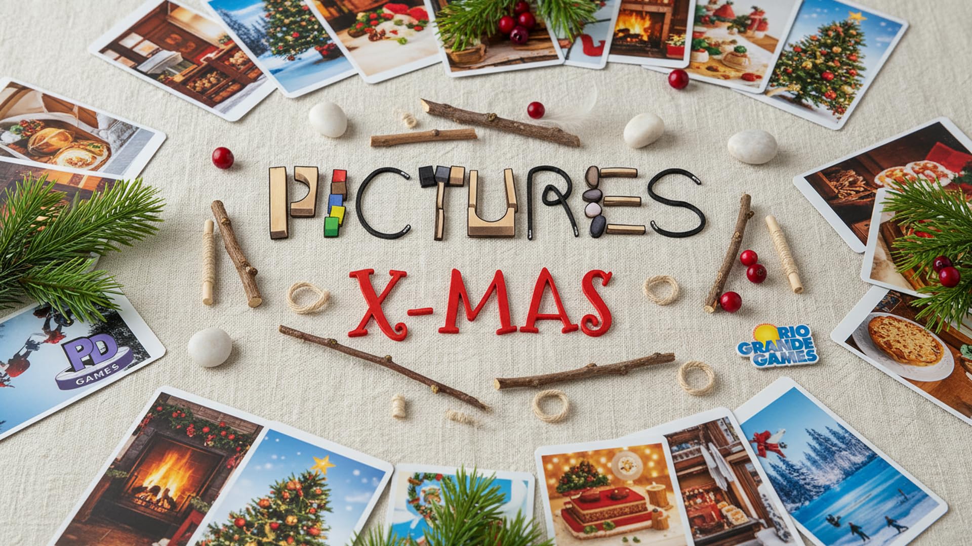 Rio Grande Games Pictures Christmas Expansion Pack, Holiday Party Game for Families, Board Game Expansion Ages 8+